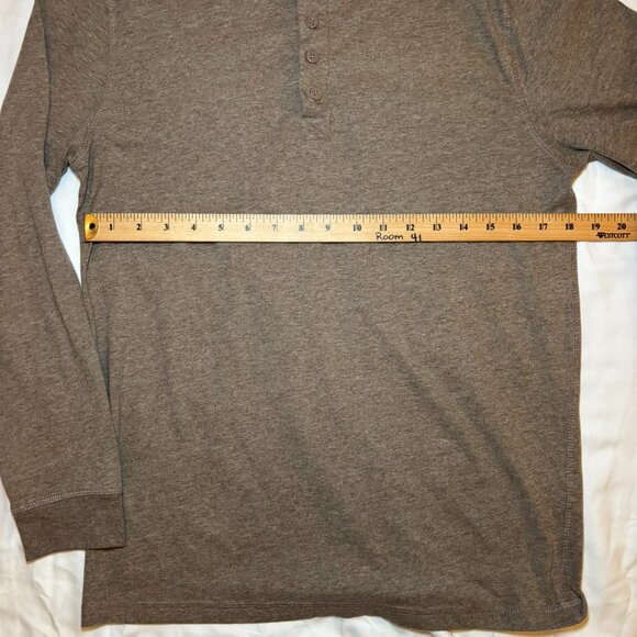 Men's Weatherproof Vintage, Long Sleeve Henley, Size M, Brown, Casual, Classic - Picture 5 of 11